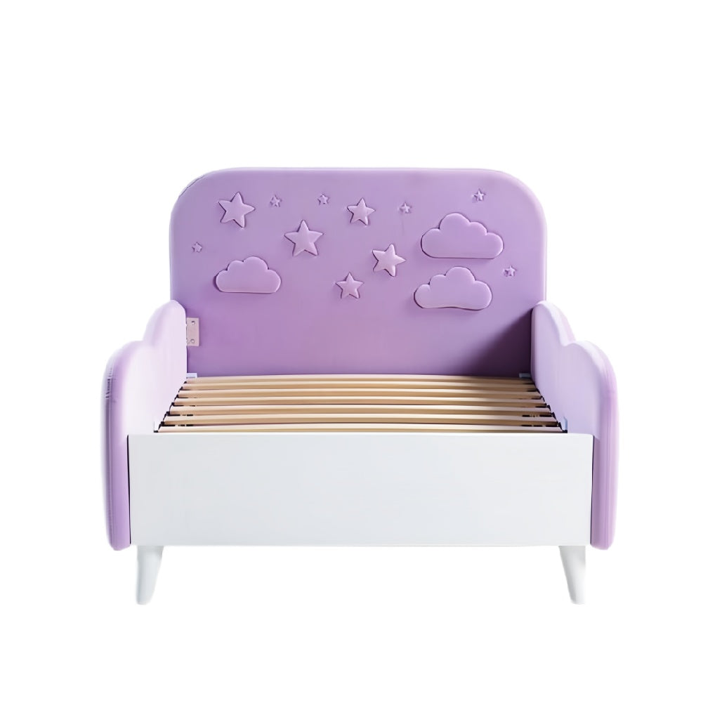 Kinderbed met Sterren- en Wolkenontwerp, Lavendel Kleur