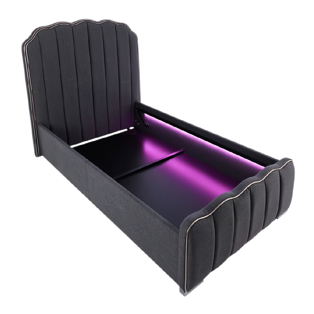 Moderne beddesign met LED-verlichting