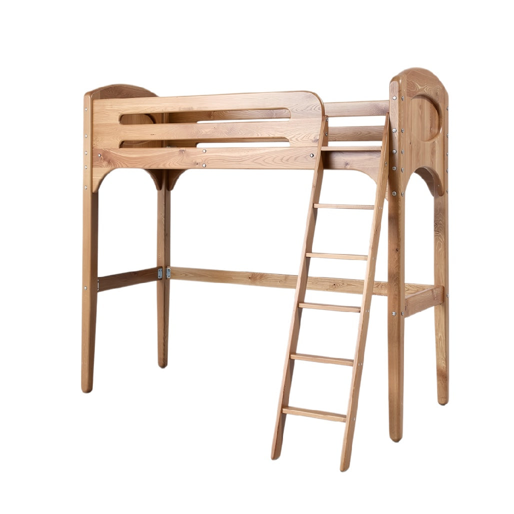 Houten stapelbed met ladder en open design